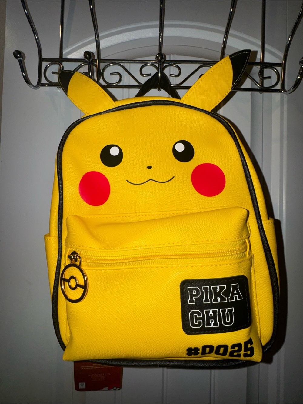 Bioworld Yellow Pikachu Character Backpack with Red Cheeks